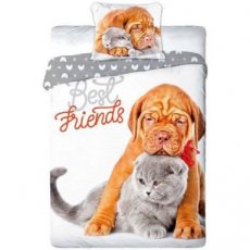 Animal Pictures Duvet cover Cat & Dog 1 person