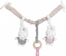 Miffy Pink ribbed car seat toy