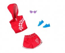 000.004.053 Barbie Fashions Olympiques 2020 Red Training Set