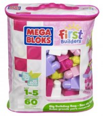 Mega Bloks Pink Bag with 60 blocks