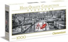 000.004.696 Clementoni High Quality Collection 1000 Panaroma Puzzle Amsterdam vélo
