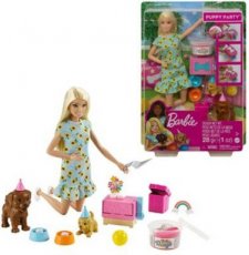 Barbie Puppy Party with playdough