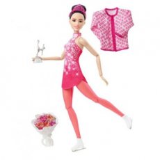 000.005.878 Barbie You Can Be Anything Wintersport Schaatster Ice Skater Brunette