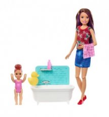 Barbie Babysitters Speelset Badtijd