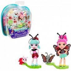 3 Ladelia Ladybug & Baxi Butterfly Enchantimals Petal Park Bug Buddies 2-pack